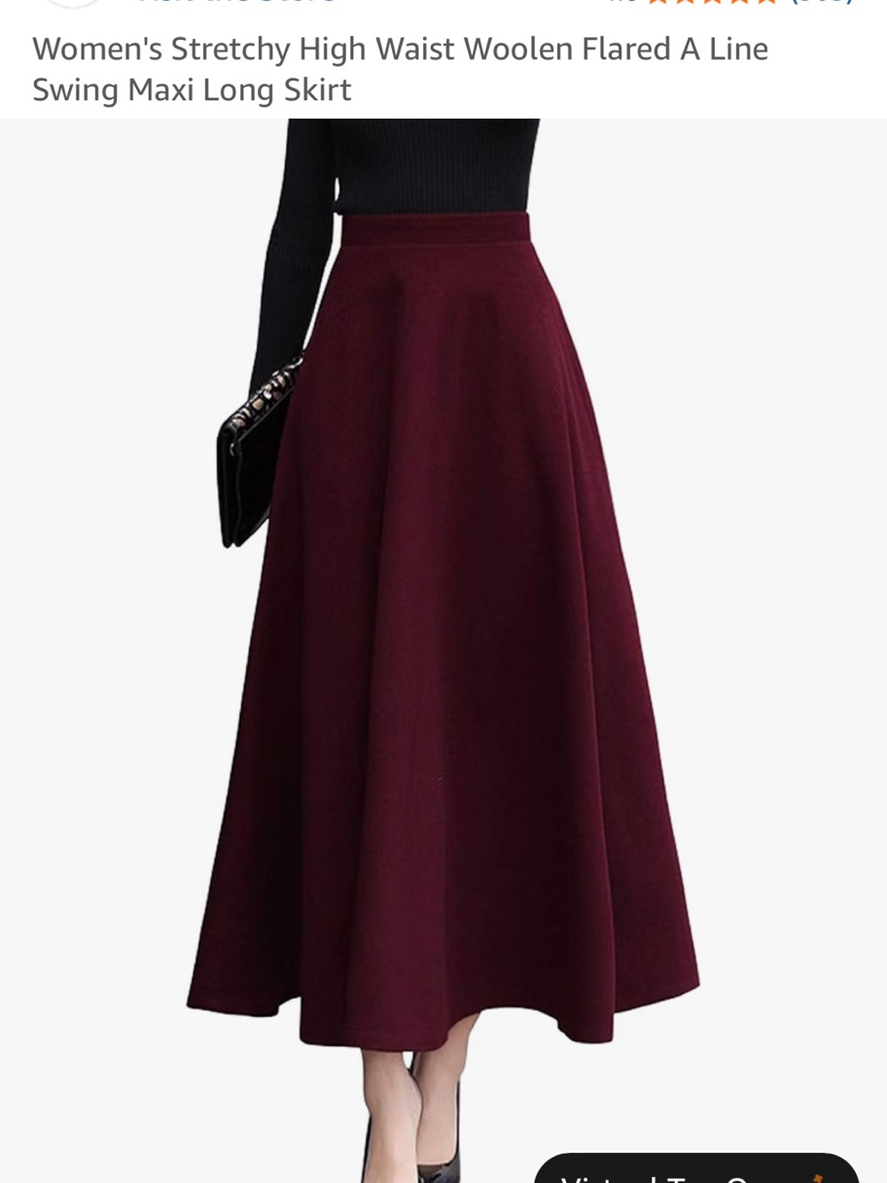 A-Line Maxi Skirt in Deep Wine Burgundy
